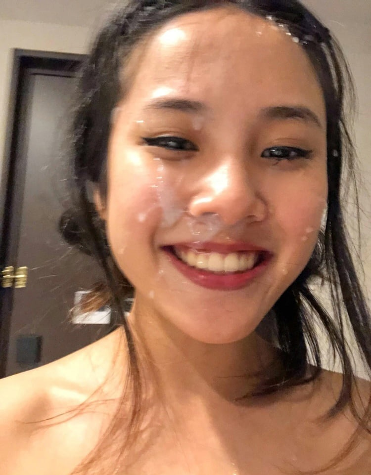 Japanese babe loves sucking cock and getting cum on face