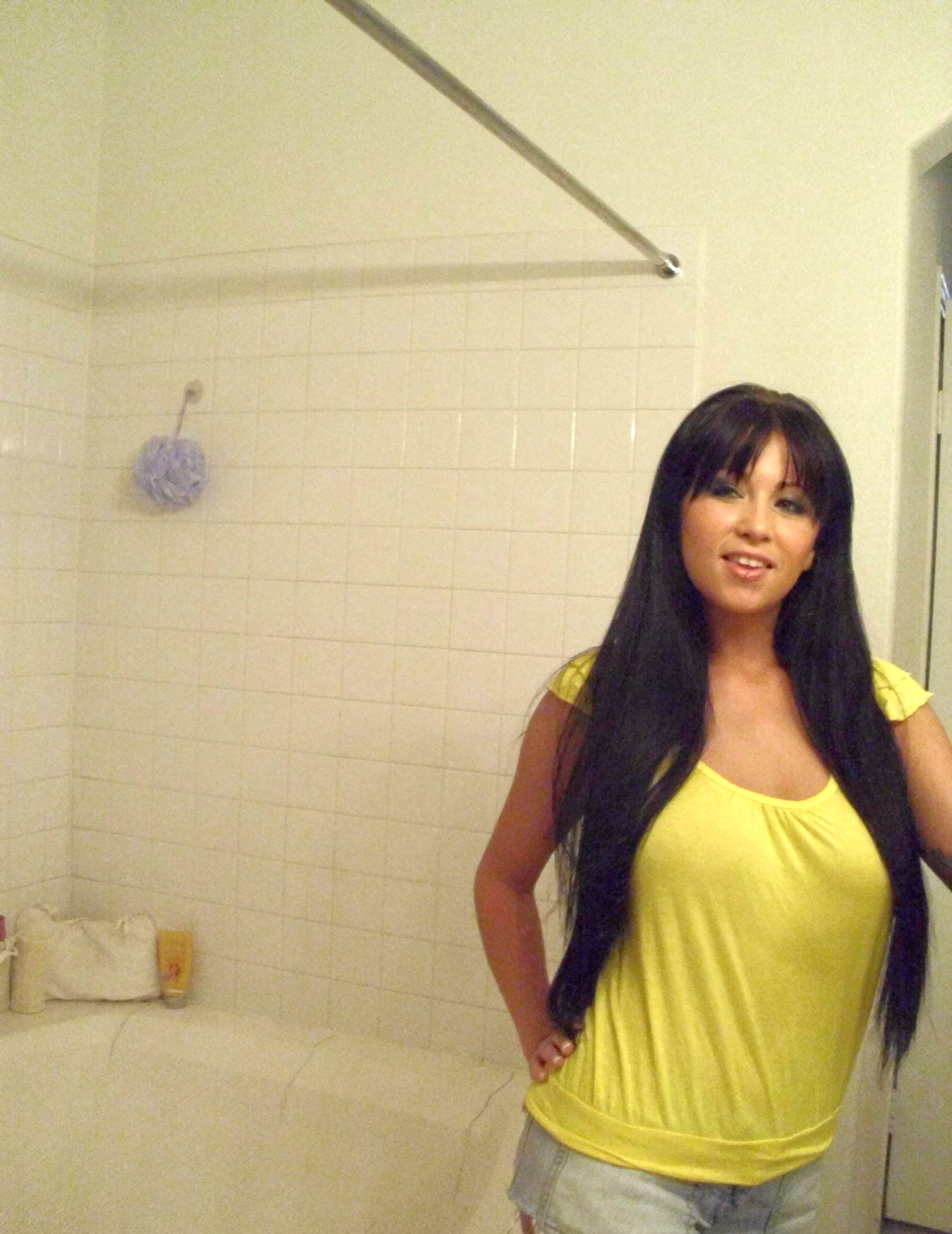 Bold and Explicit Photo of Tanned Cutie with Sexy Pussy and Big Tits