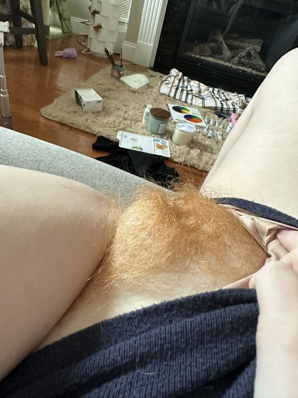 Redhead Young Girl with Hairy Pussy and Beautiful Perky Tits