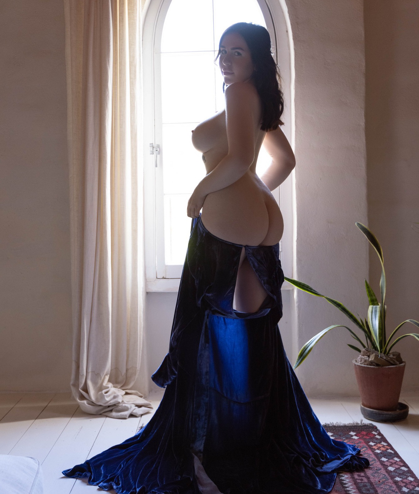 Beautiful Brunette Shows Off Firm Tits and Hot Ass