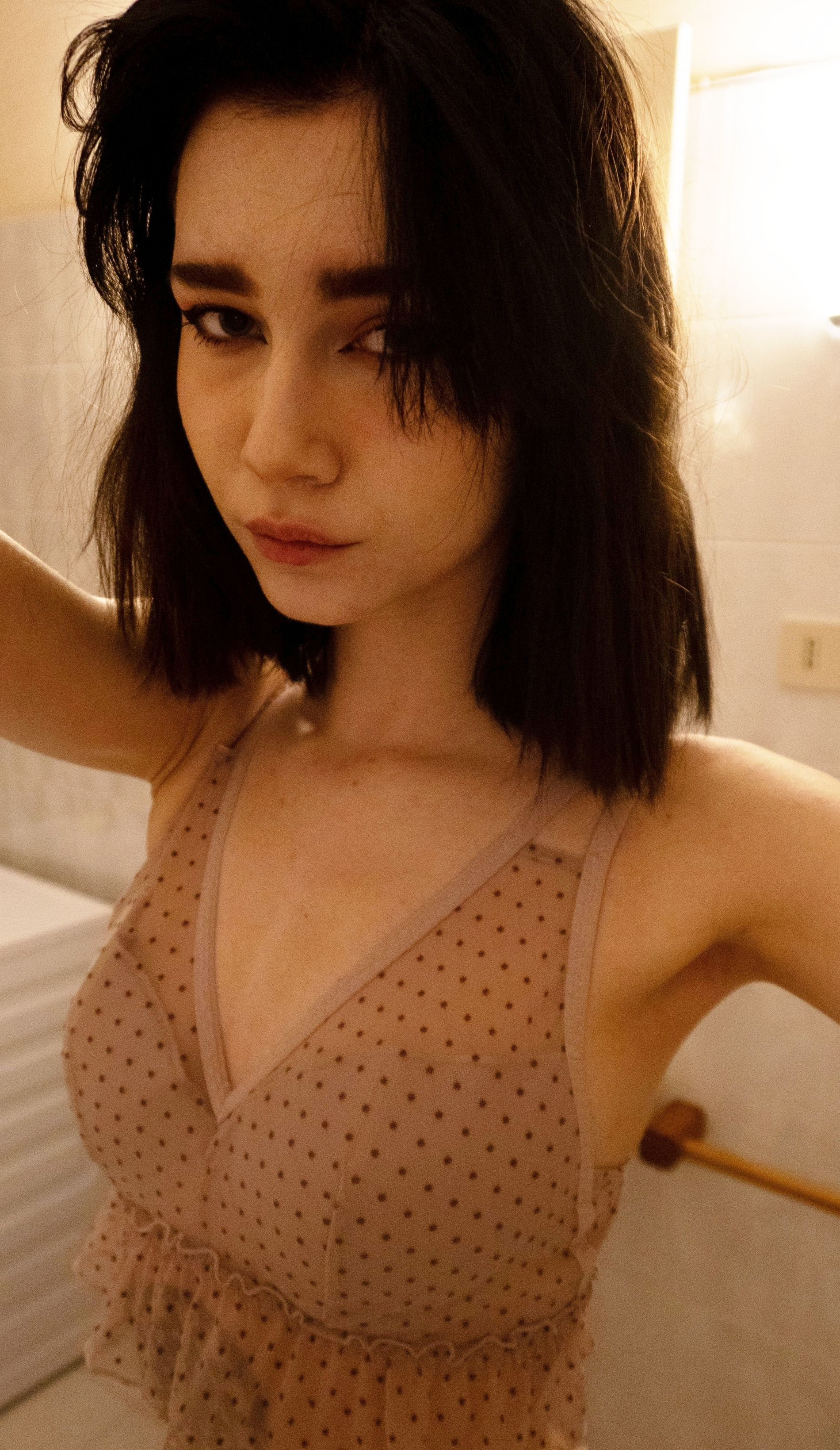 Enchanting Girl with Elegant Figure, Lovely Beauty