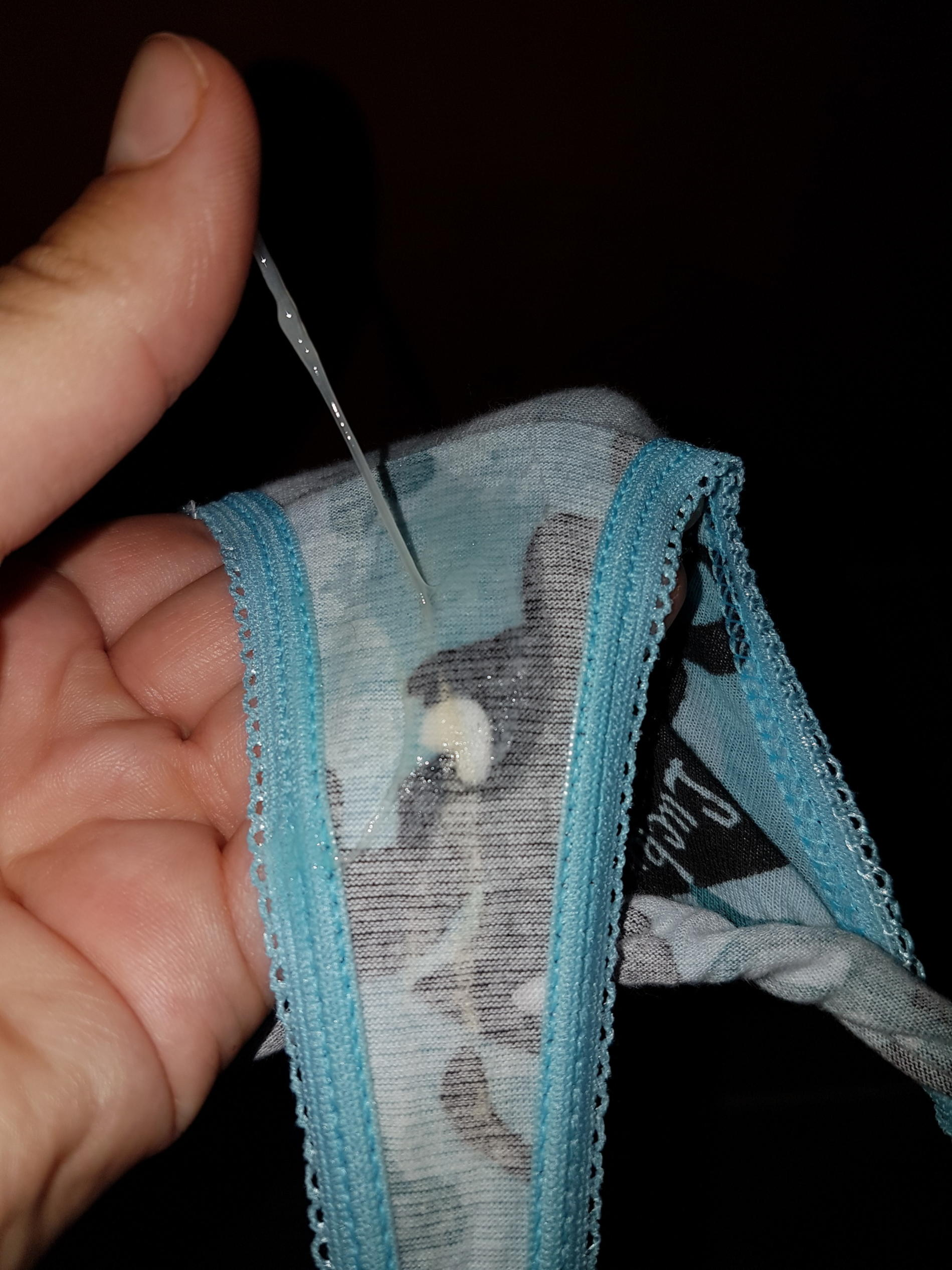 Spying in the mirror, I took off my shorts and showed off my wet panties and aroused pussy