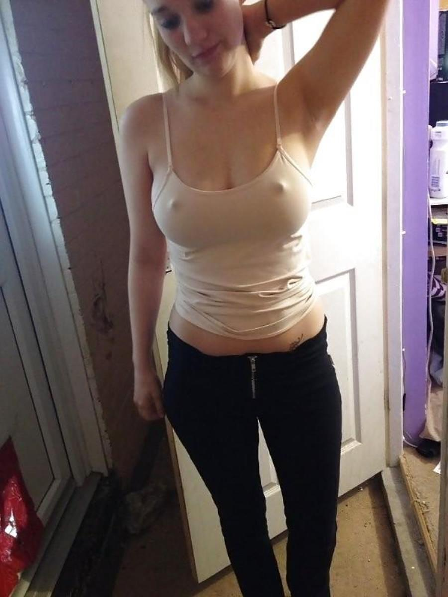 Girl gives blowjob, has sex, and poses naked