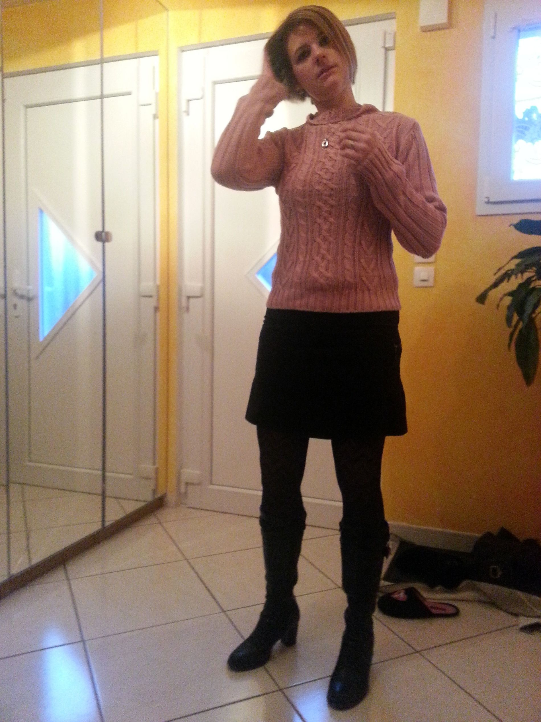 Woman Exposes Pussy Before Sex by Pulling Panties Aside