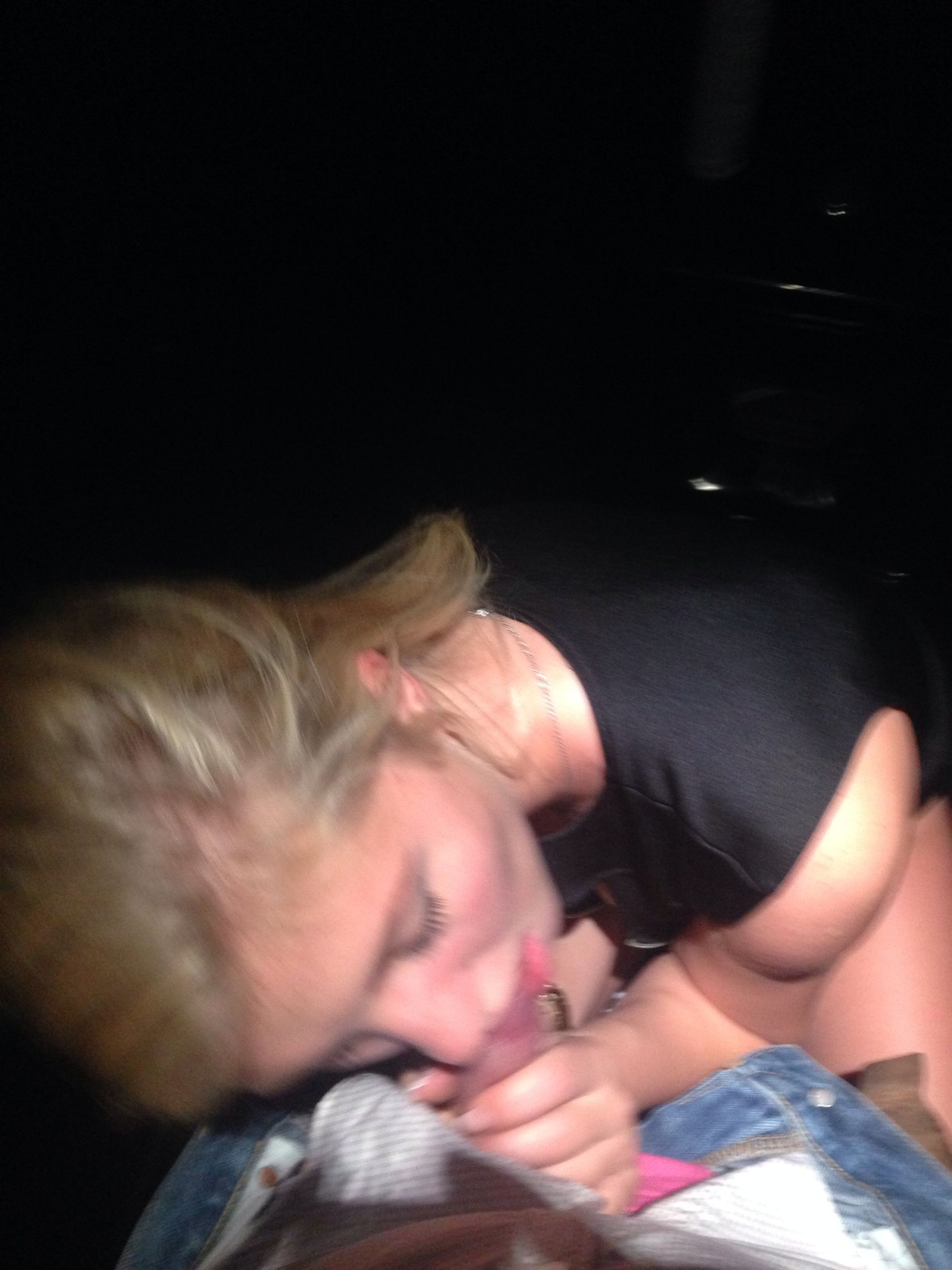 Sexy Blonde Gives Quick Blowjob to Lover