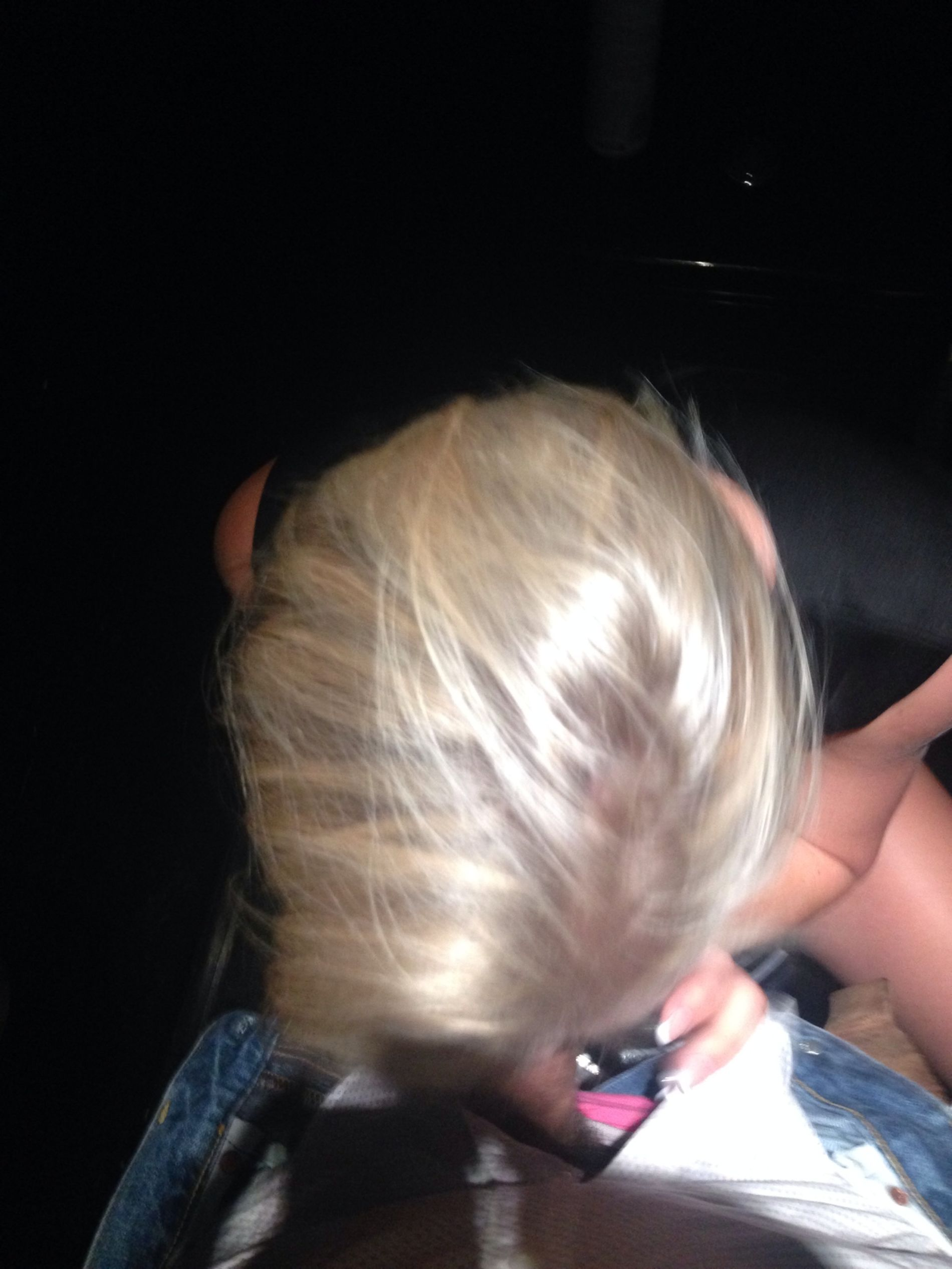 Sexy Blonde Gives Quick Blowjob to Lover