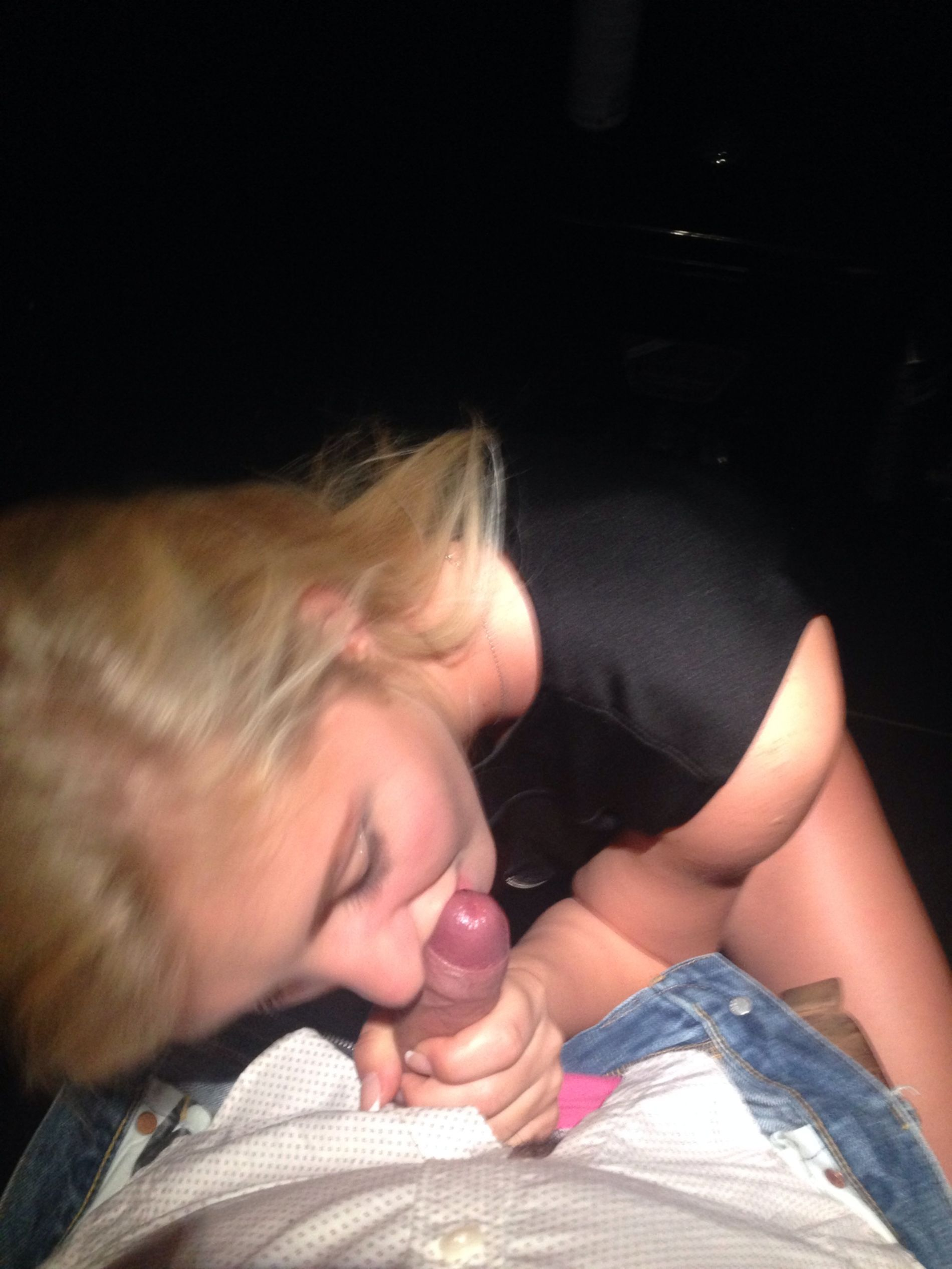 Sexy Blonde Gives Quick Blowjob to Lover