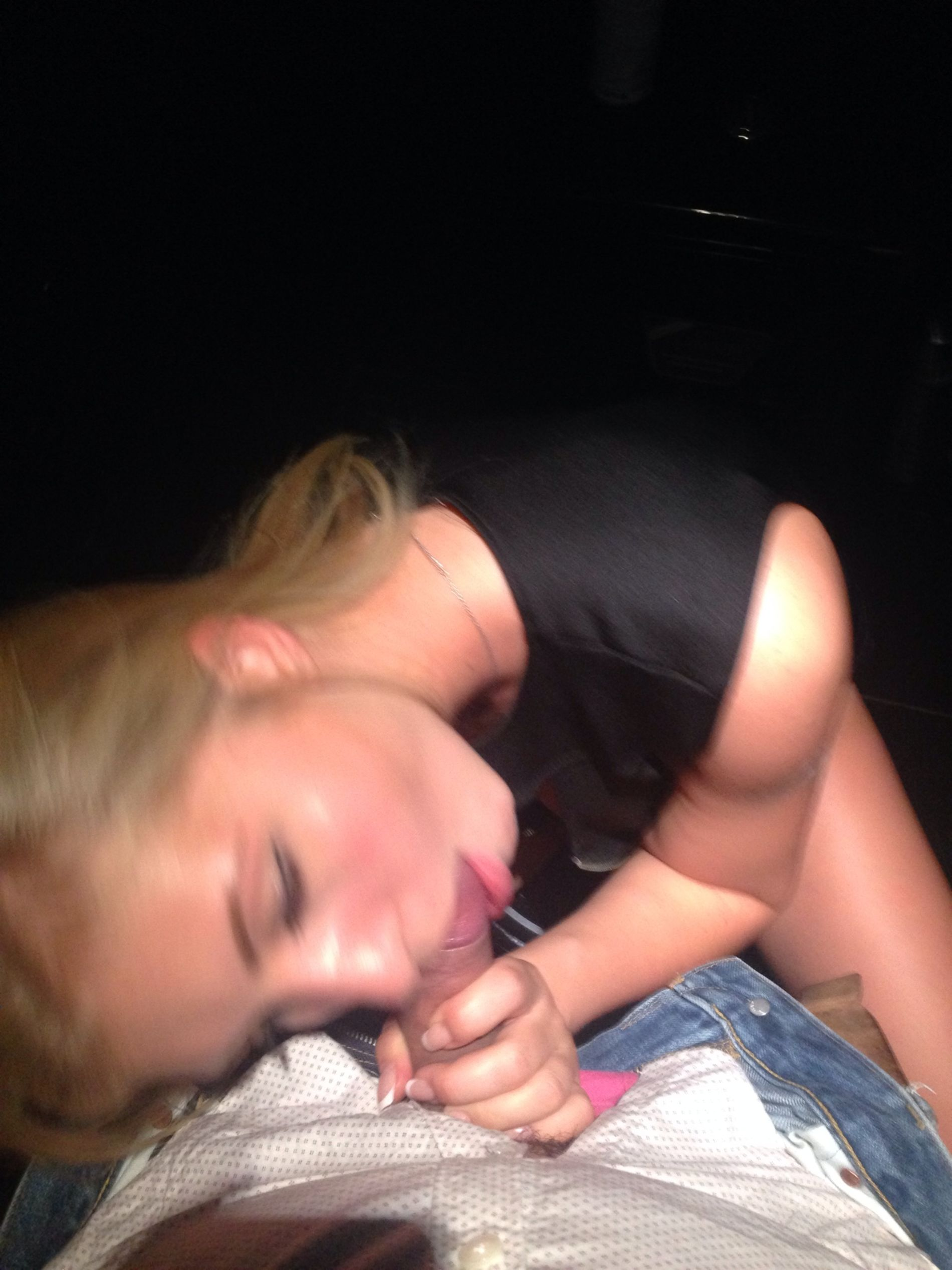 Sexy Blonde Gives Quick Blowjob to Lover