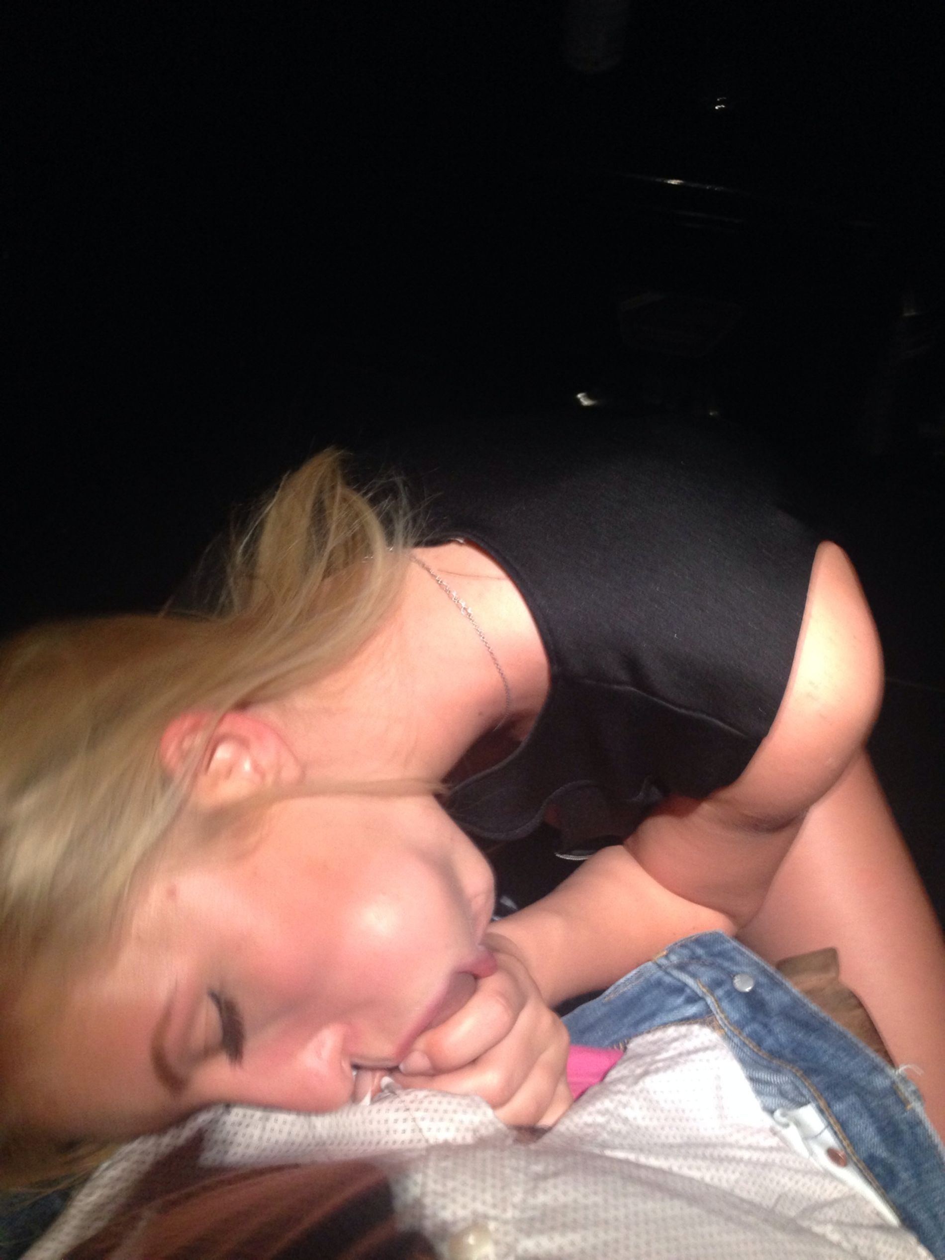 Sexy Blonde Gives Quick Blowjob to Lover