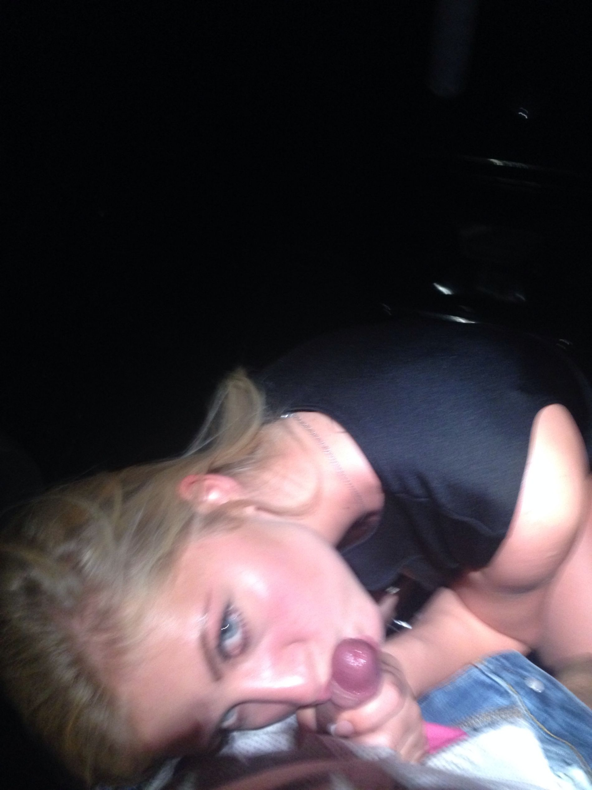 Sexy Blonde Gives Quick Blowjob to Lover