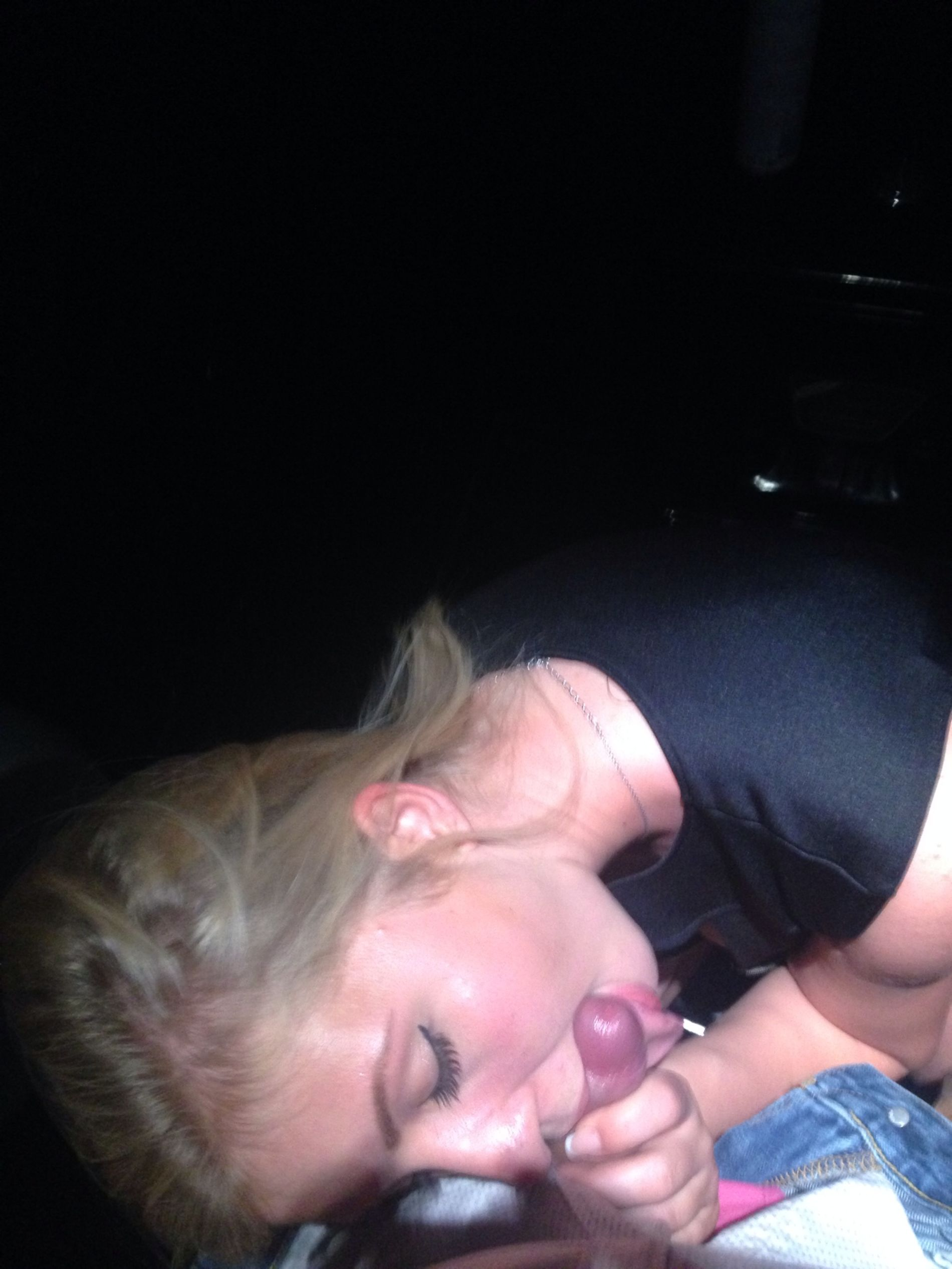 Sexy Blonde Gives Quick Blowjob to Lover