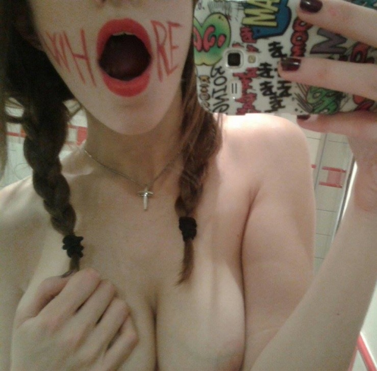 Girl with huge tits gives blowjob and gets cum on face