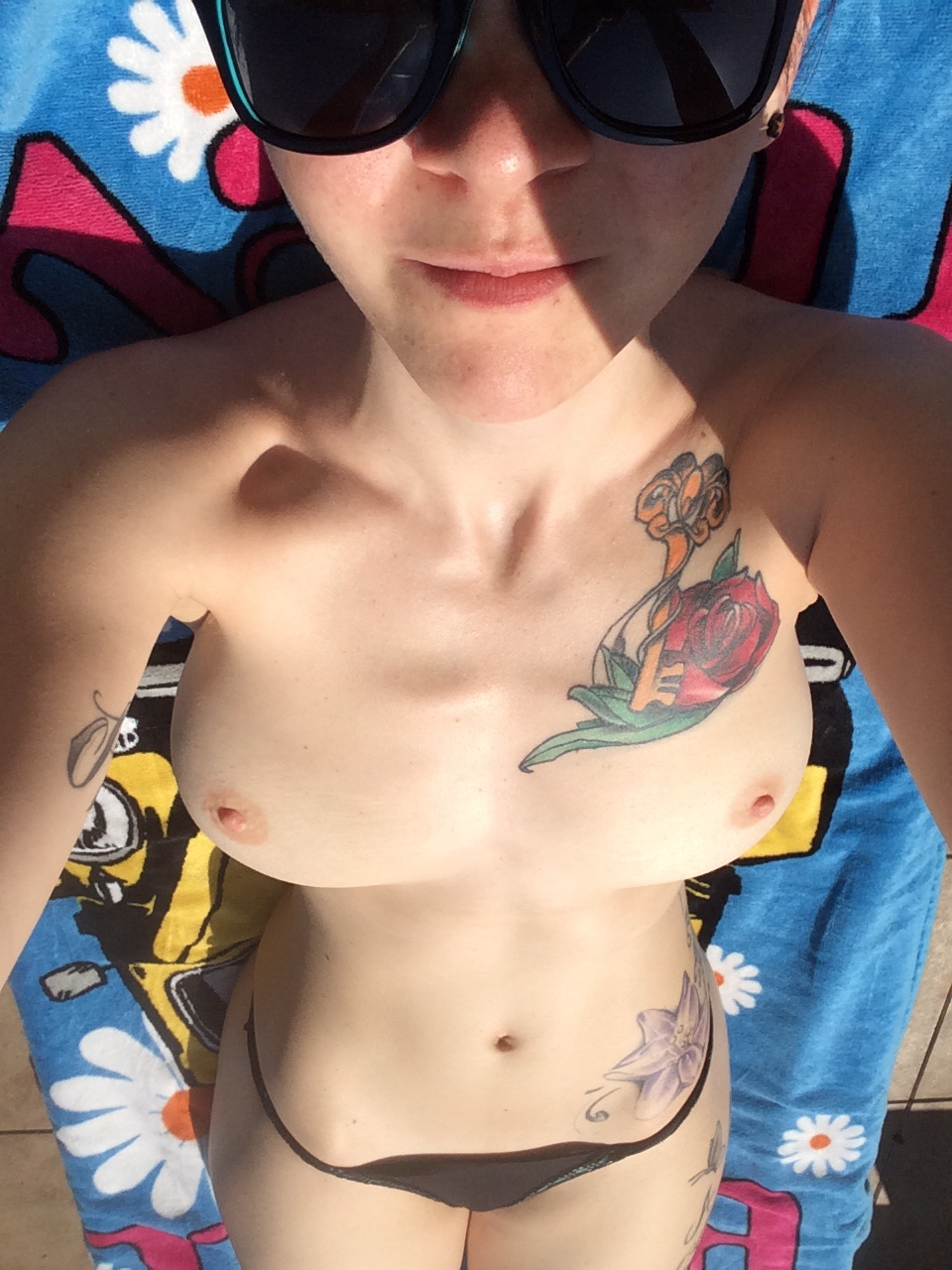 Redhead with Stunning Boobs Poses Nude