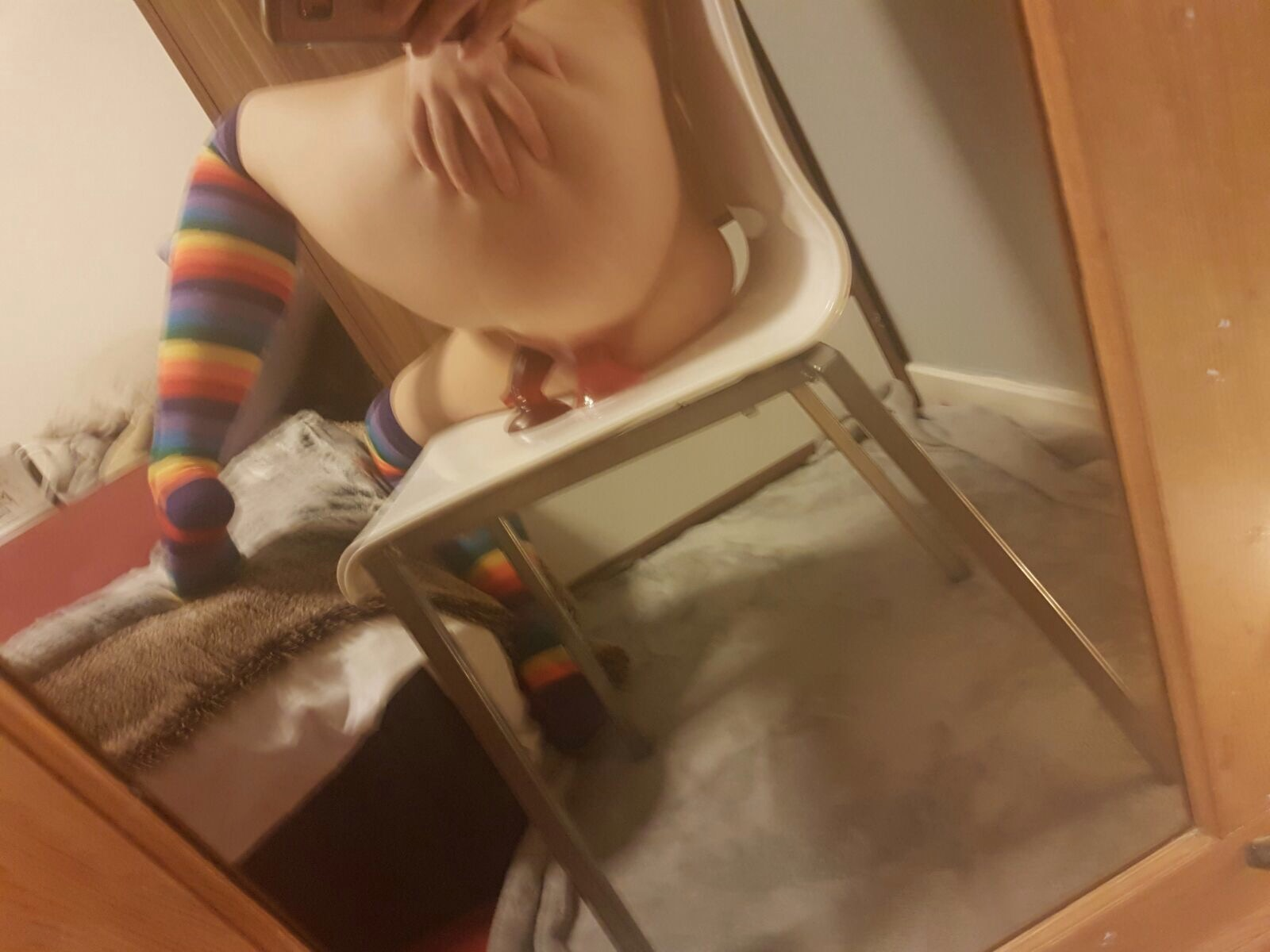 Girl enjoys double penetration, poses, masturbates with dildos