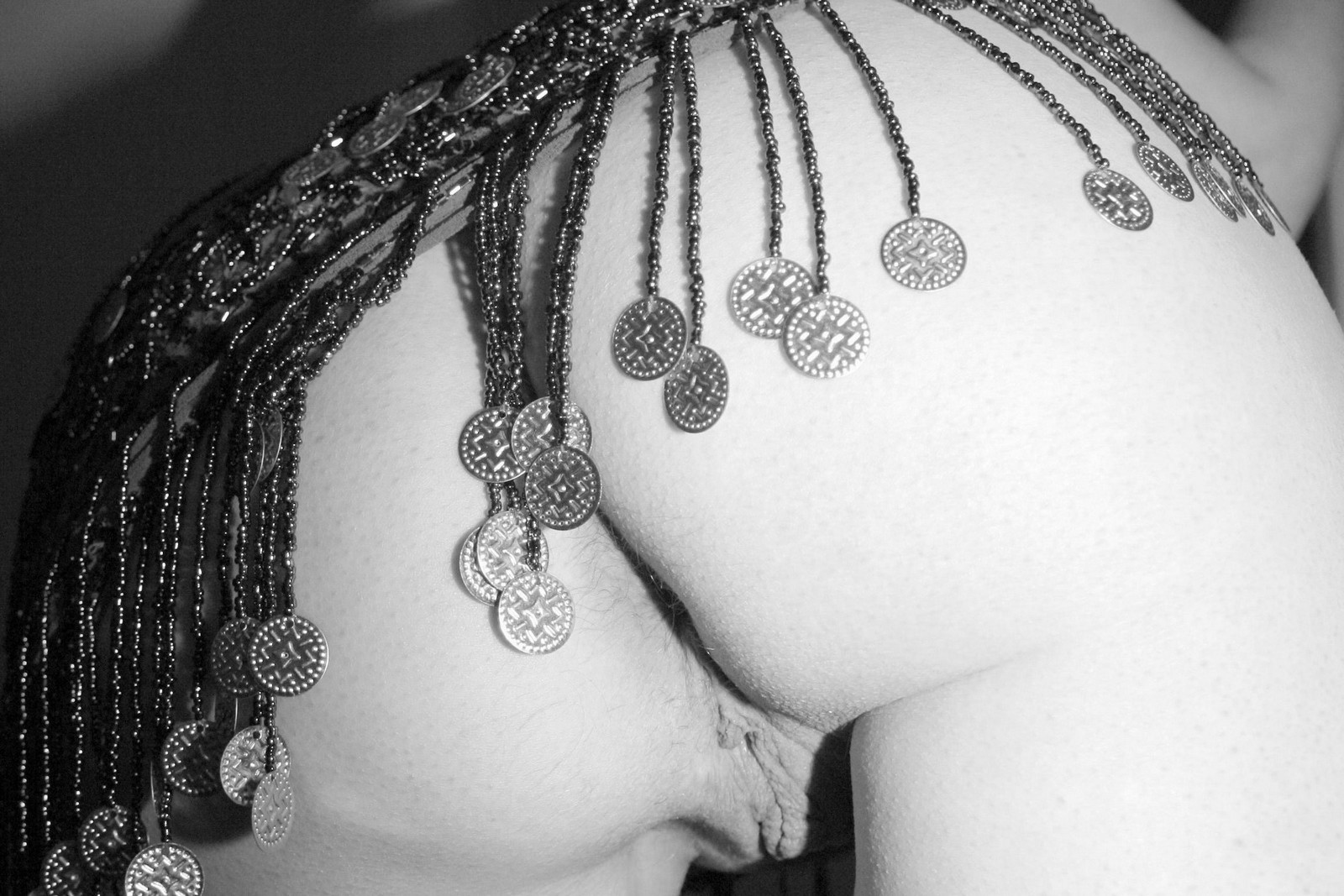 Beautiful Mature Woman in Black and White Dress Exuding Beauty and Elegance