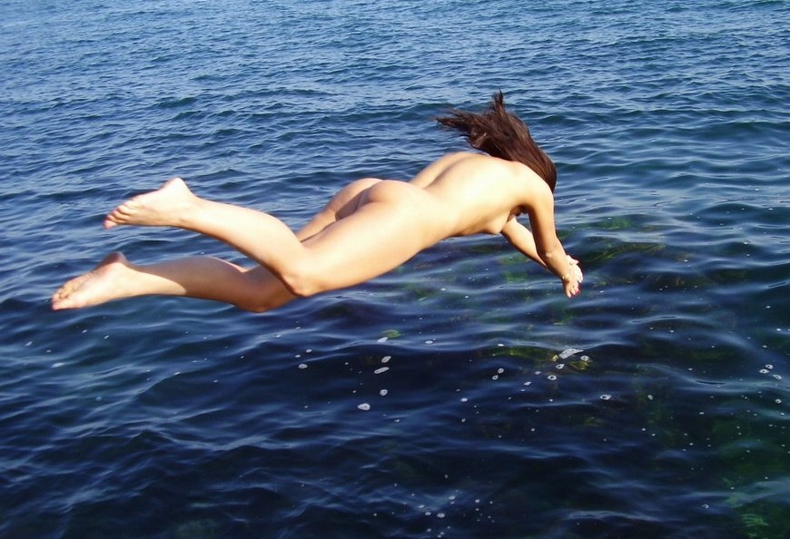 Naked Wife Outdoors: Explicit Nude Woman on Nature Trail