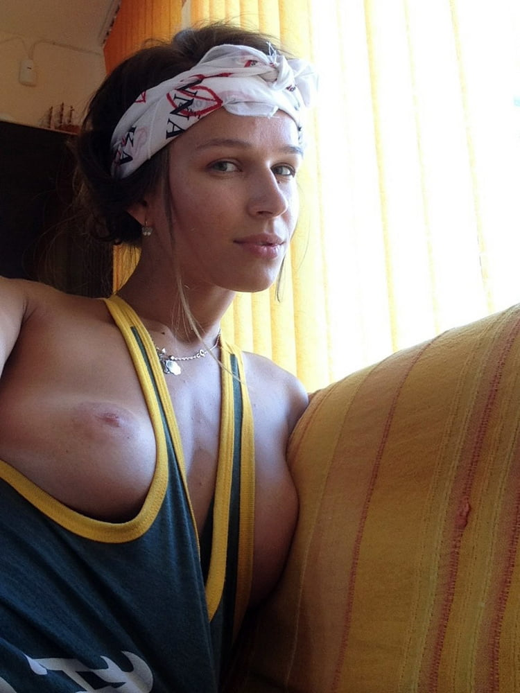 Seductive Young Woman with Stunning Bust - Well-Groomed Intimate Areas and Beautiful Breasts