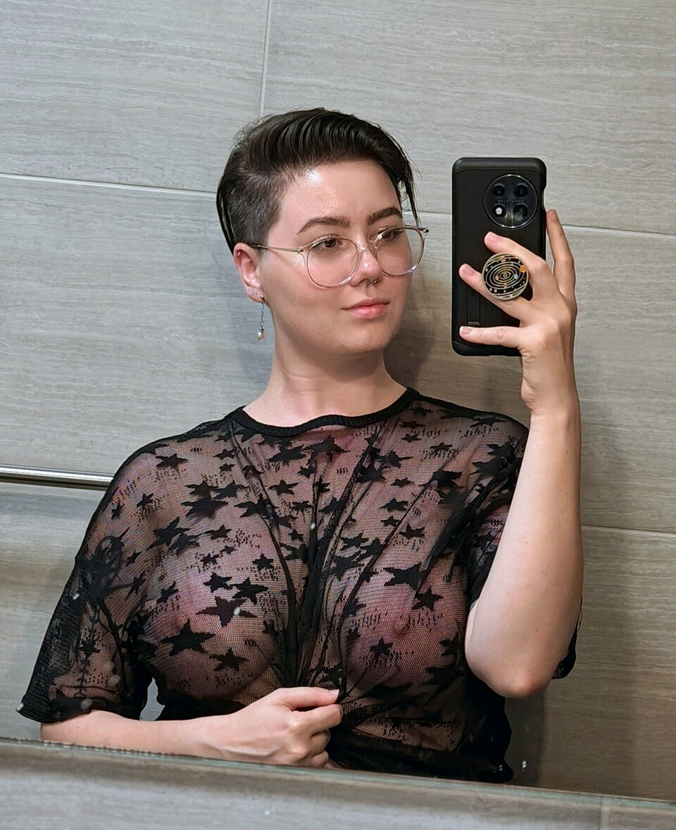 Short-Haired Hottie with Alluring Looks