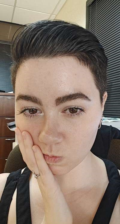 Short-Haired Hottie with Alluring Looks