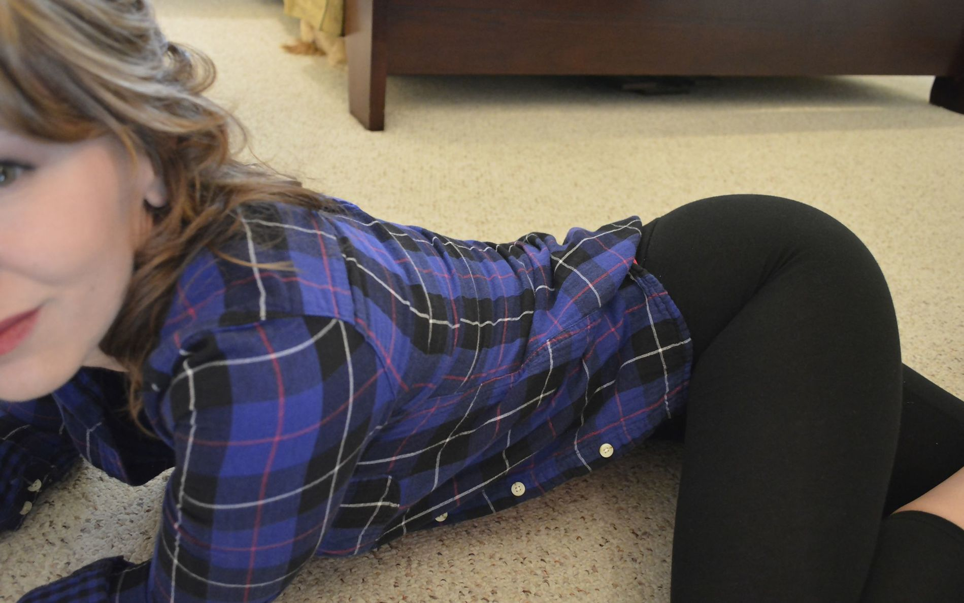 Stunning girl with athletic body strips naked for us