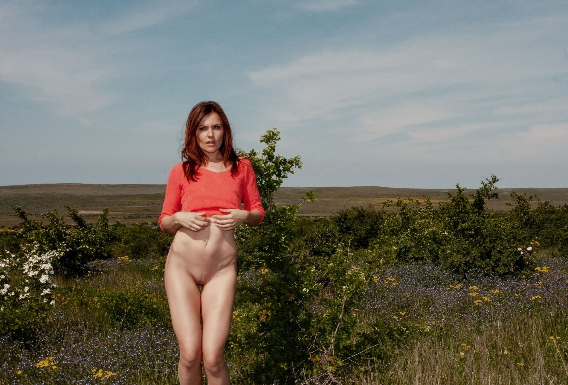 My Stunning Wife Poses Nude in a Seductive Manner