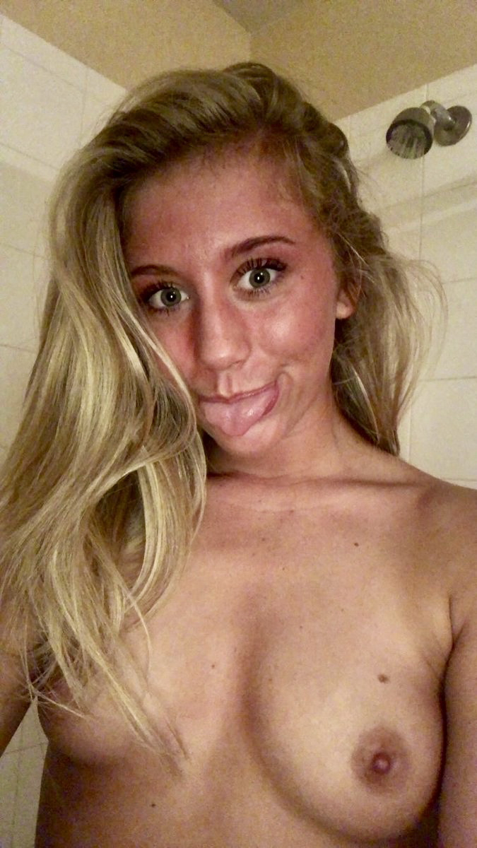 Naked Blonde Takes Explicit Selfies - Intimate Photoshoot