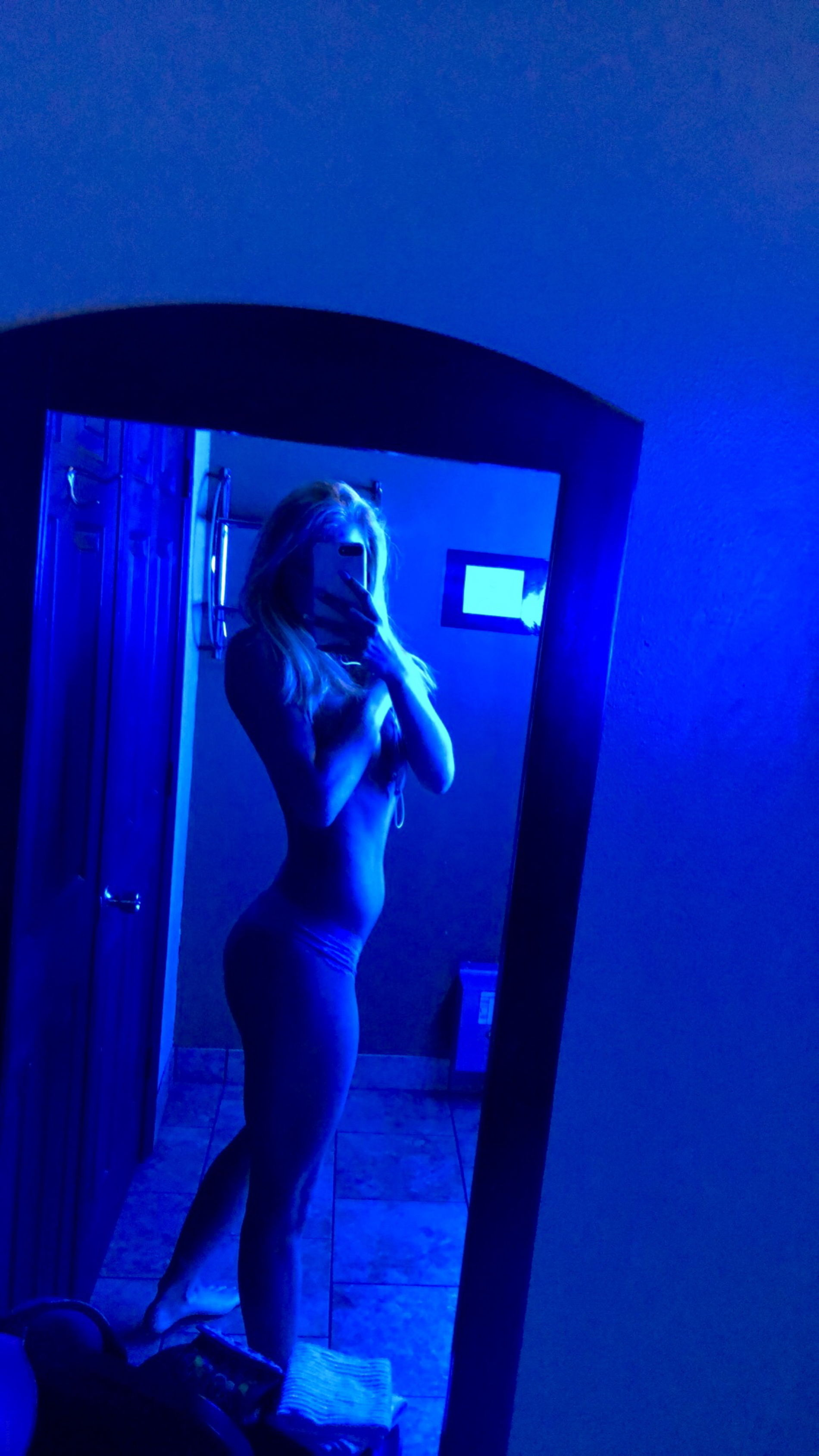 Naked Blonde Takes Explicit Selfies - Intimate Photoshoot