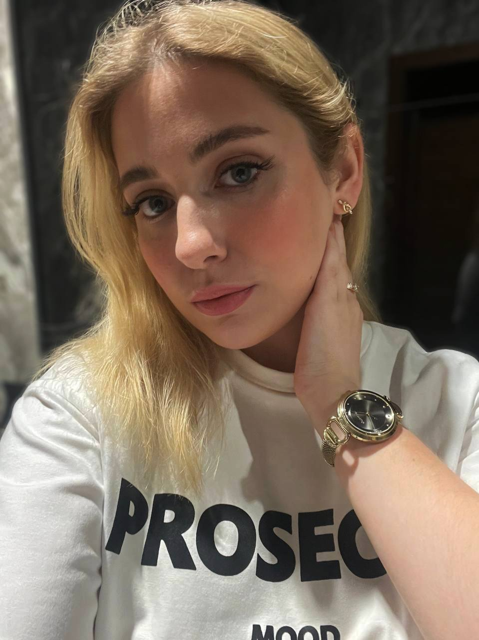 Topless Busty Girl in Lingerie Flaunting Attractive Curves