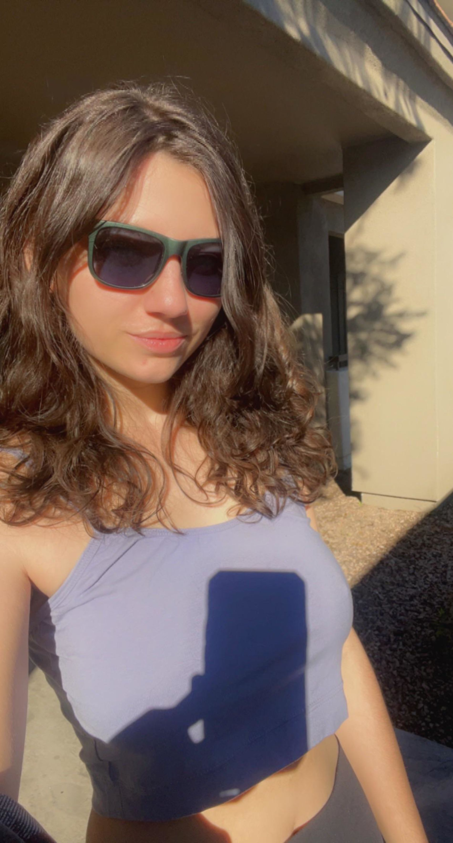 Young Brunette with Hot Body Shows Off Natural, Sexy Breasts