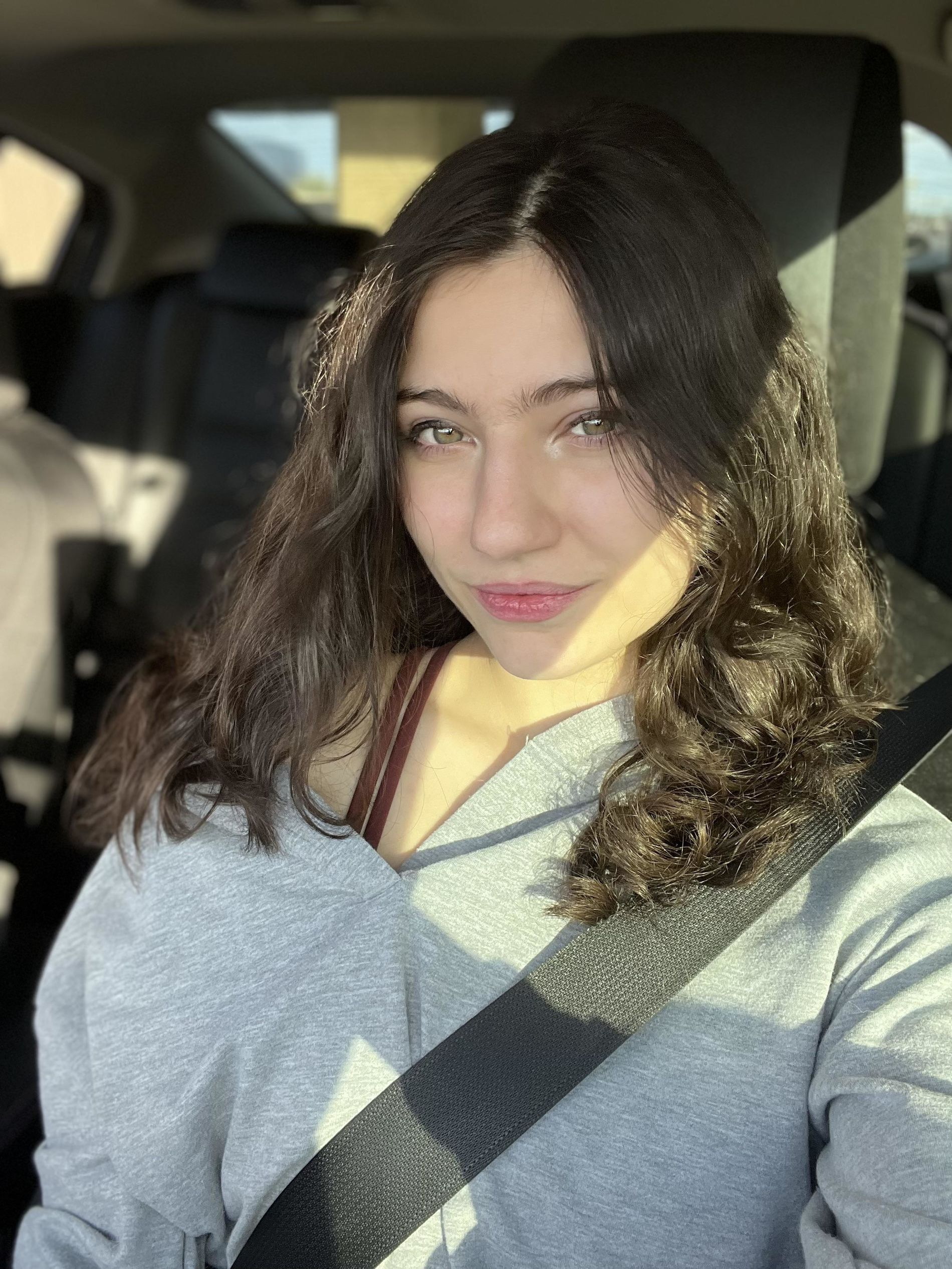 Young Brunette with Hot Body Shows Off Natural, Sexy Breasts