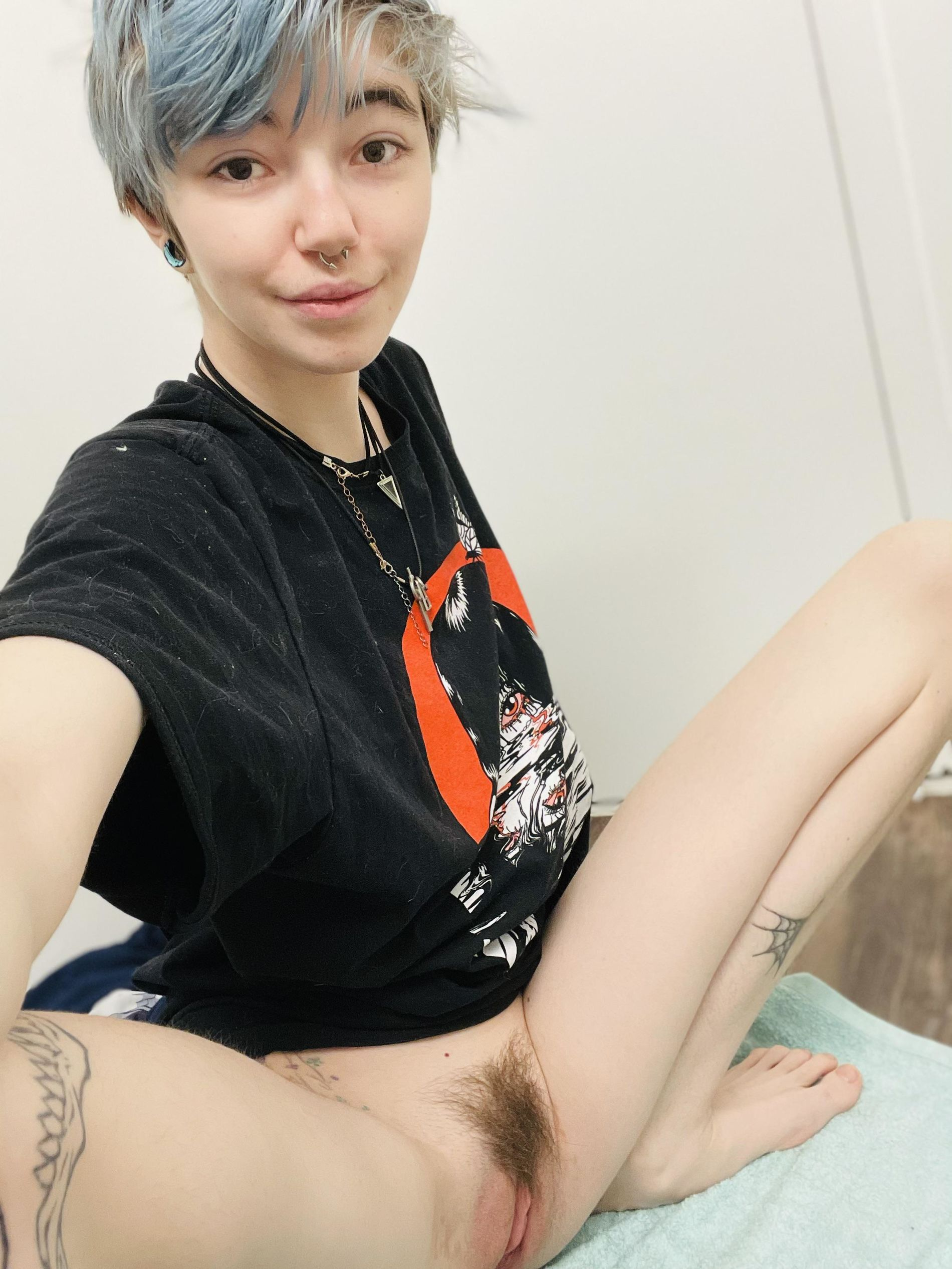 Young Girl with Tattoos, Private Intimate Photos