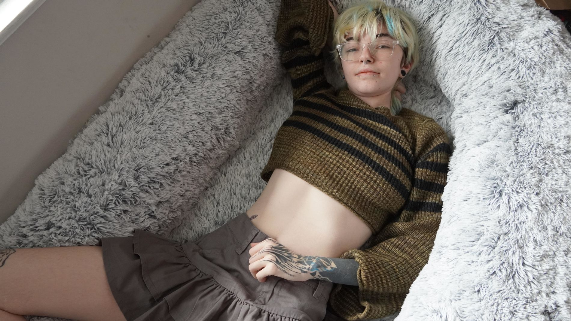 Young Girl with Tattoos, Private Intimate Photos