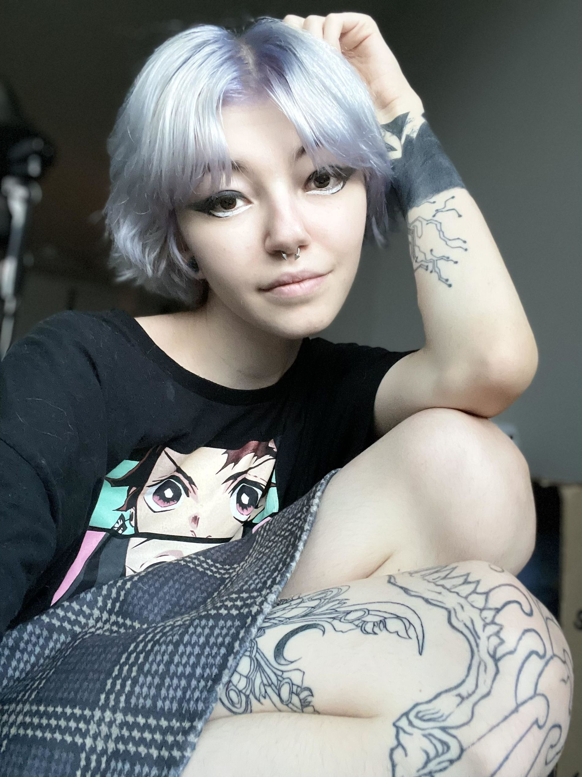 Young Girl with Tattoos, Private Intimate Photos