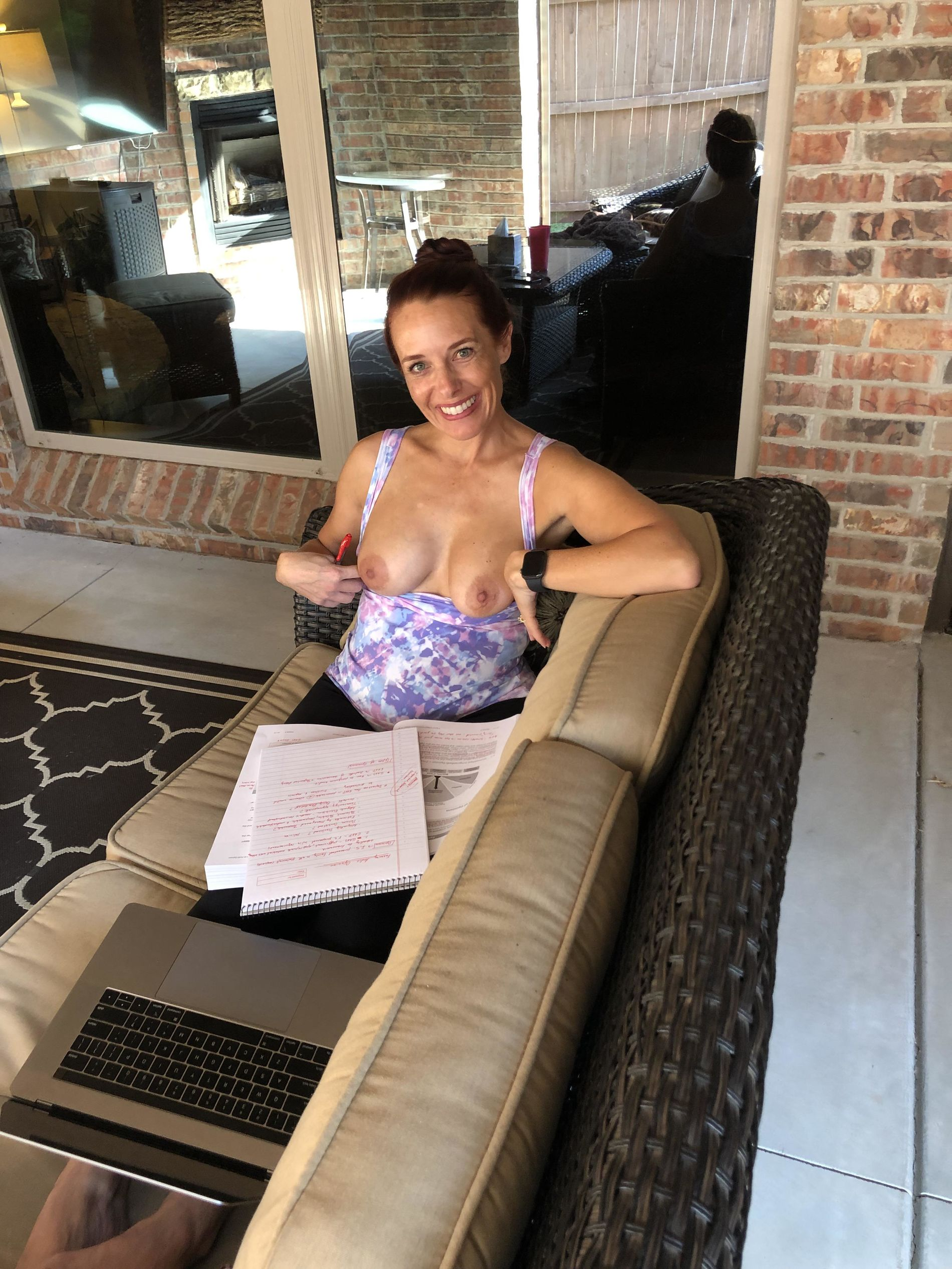 Naked MILF Captured in Public by Guy in Explicit Porn Photos